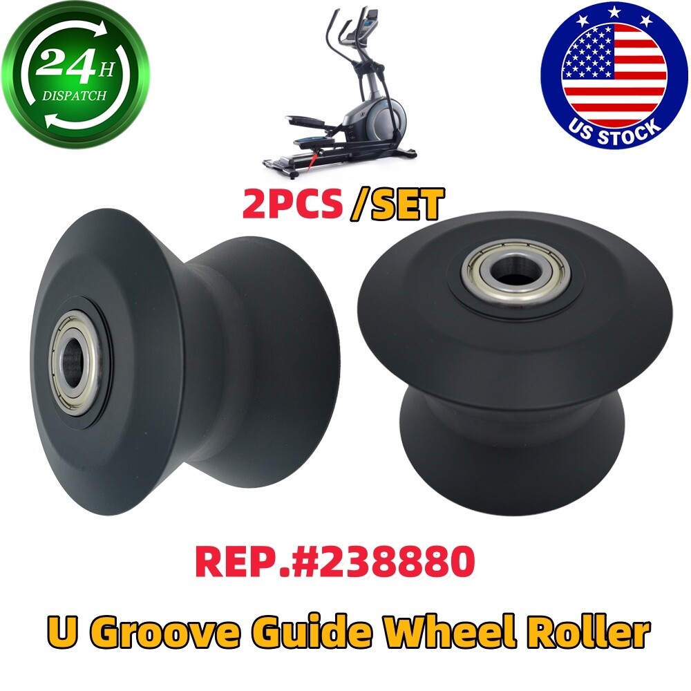 2x For Gold's Gym Cross Trainer 510 Elliptical Roller Wheel Repalcement #238880