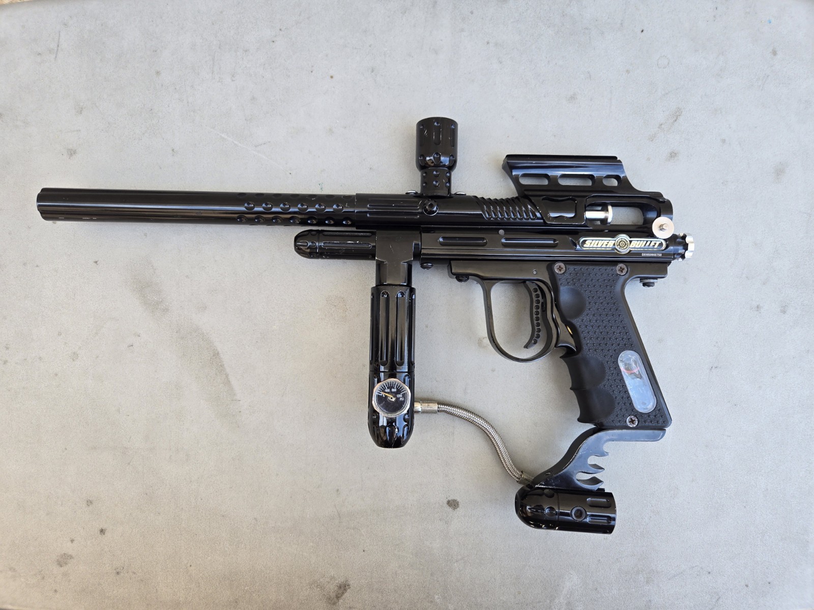 Psycho Ballistics Silver Bullet LCD Paintball Gun - Black