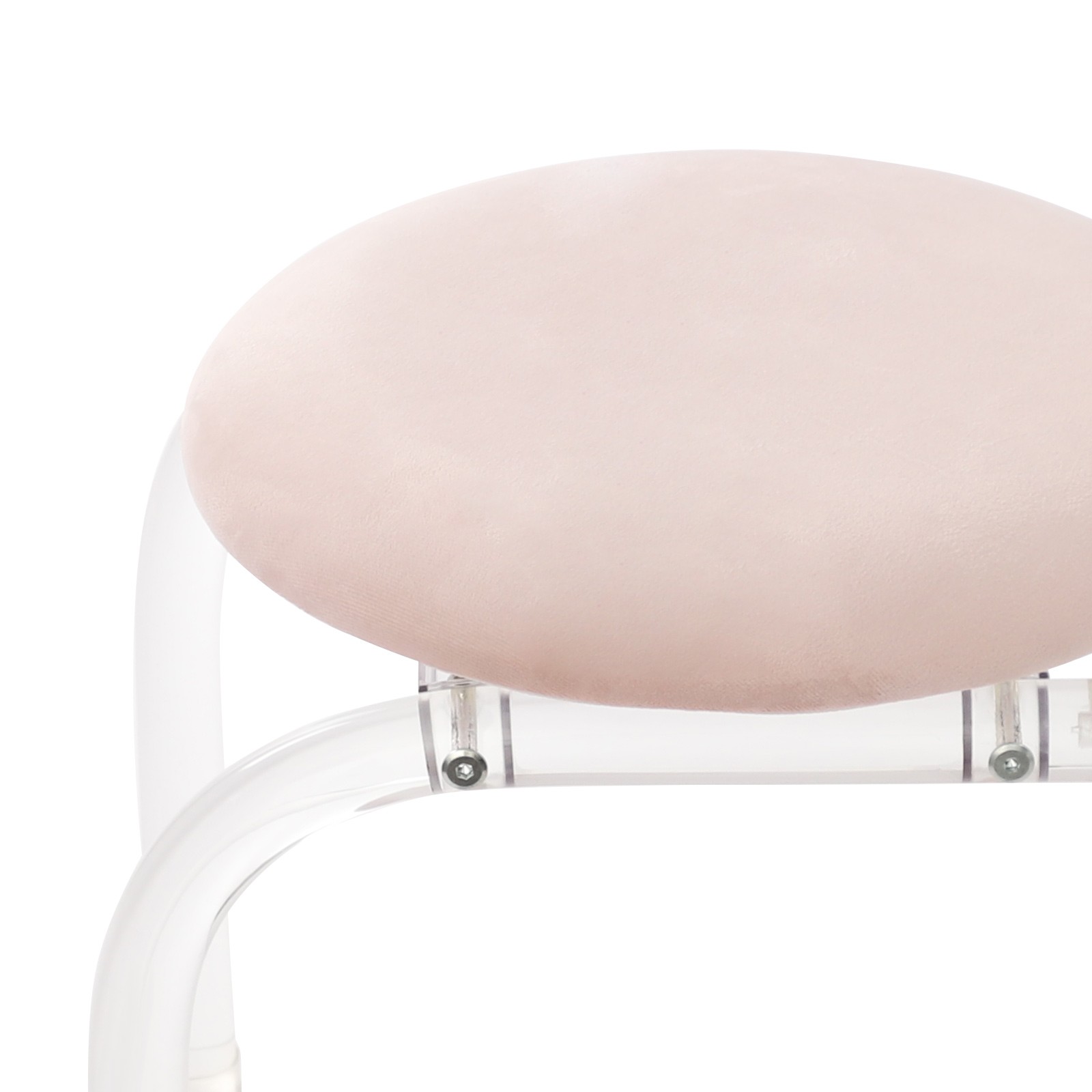 Makeup Stool Modern Minimalist Multi-functional Vanity Acrylic Chair w/ Cushion