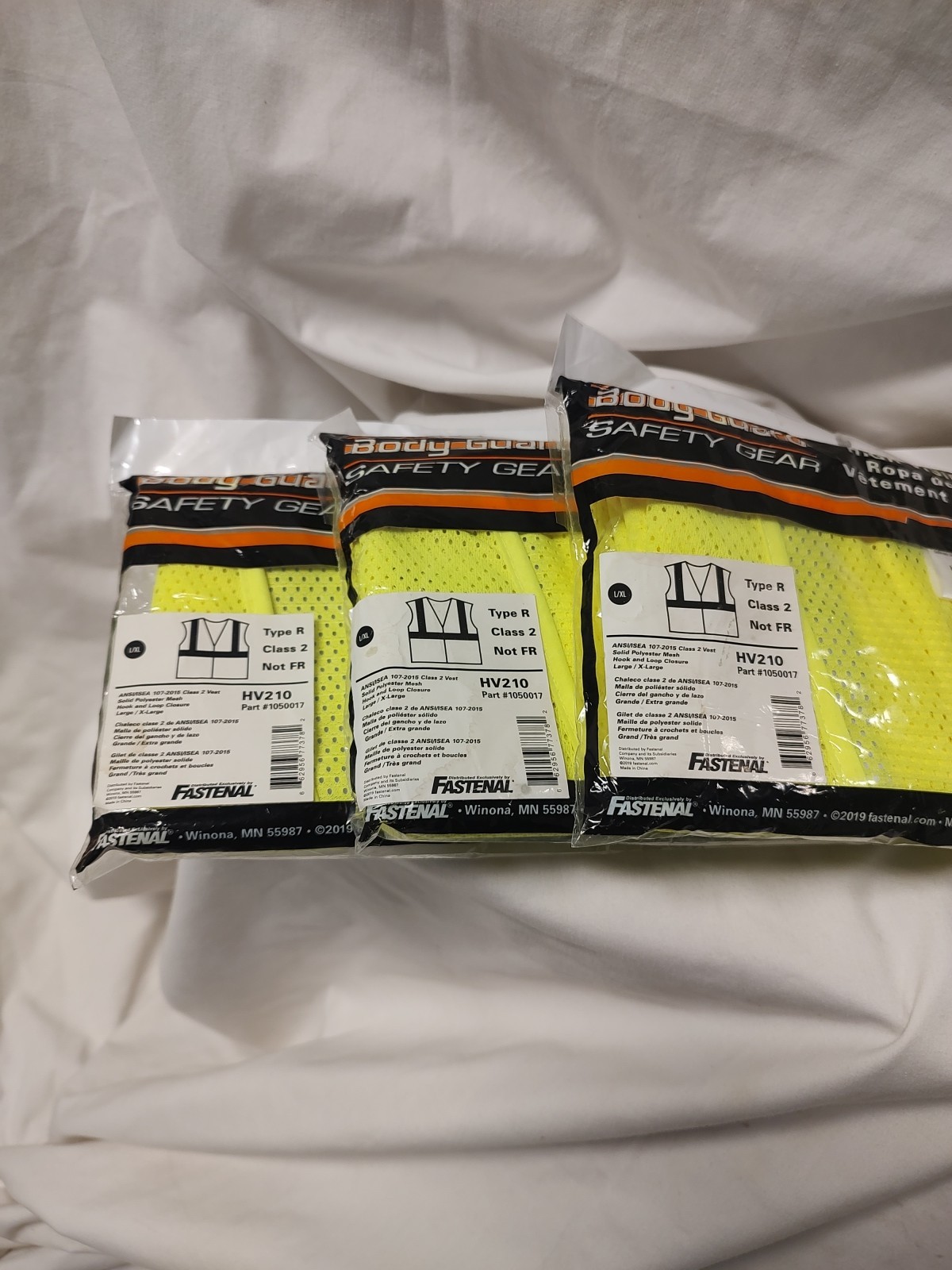 Body Guard High Visibility Mesh Vest Size L/XL Type R Class 2 /Not FR 3x Sealed