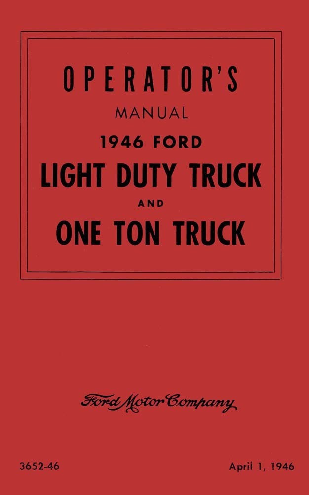 1946 Ford Truck F100-350 Owner's Manual