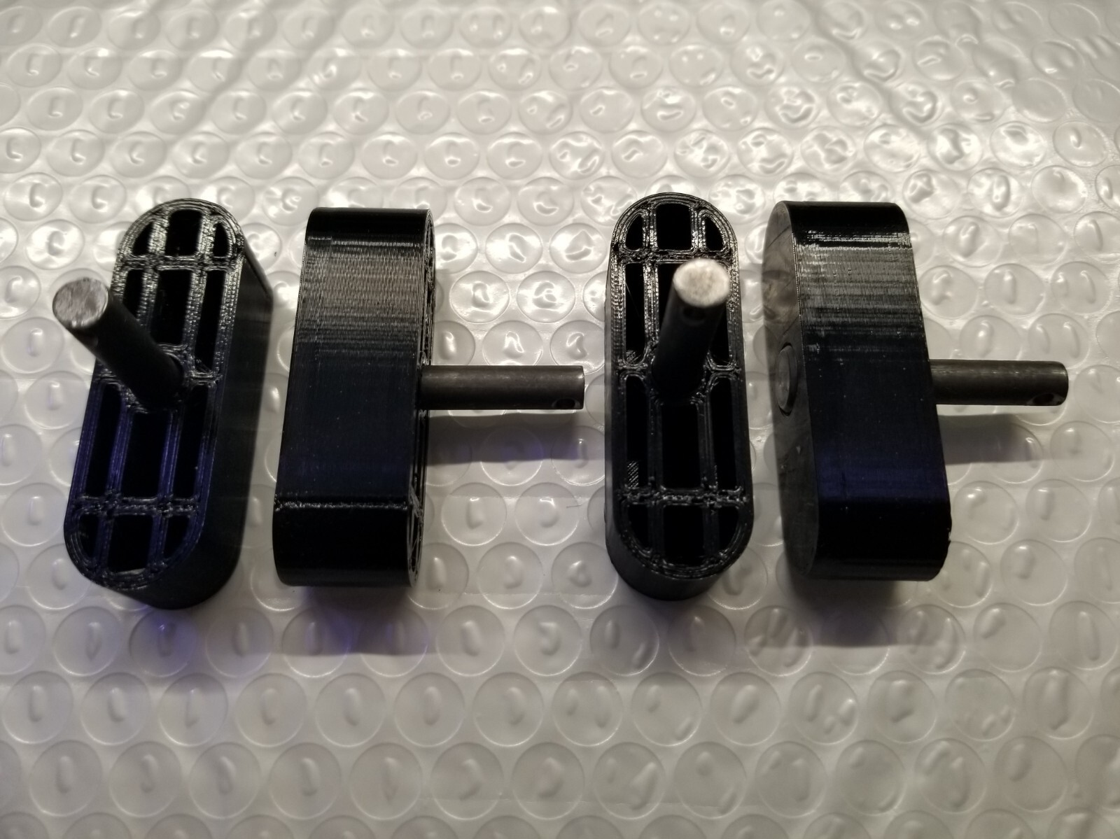 4 Oblong Futon Frame Parts, Rollers, Sliders, Gliders, USA Made, Faster Shipping