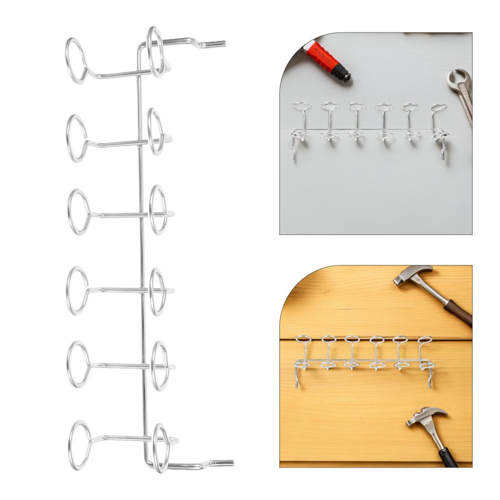 2Pcs Garage Pegboard Hook Reusable Multi Ring Tool Organizer for Daily Use