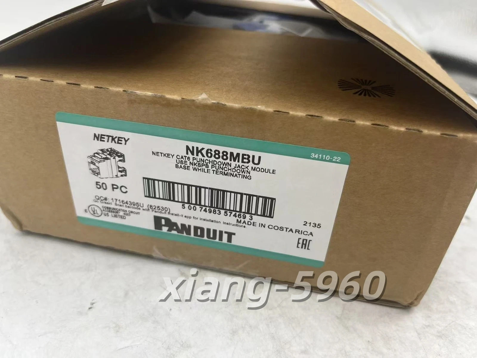 New (PACK OF 50) Panduit NetKey NK688MBU Cat6 Keystone Jack Module Blue