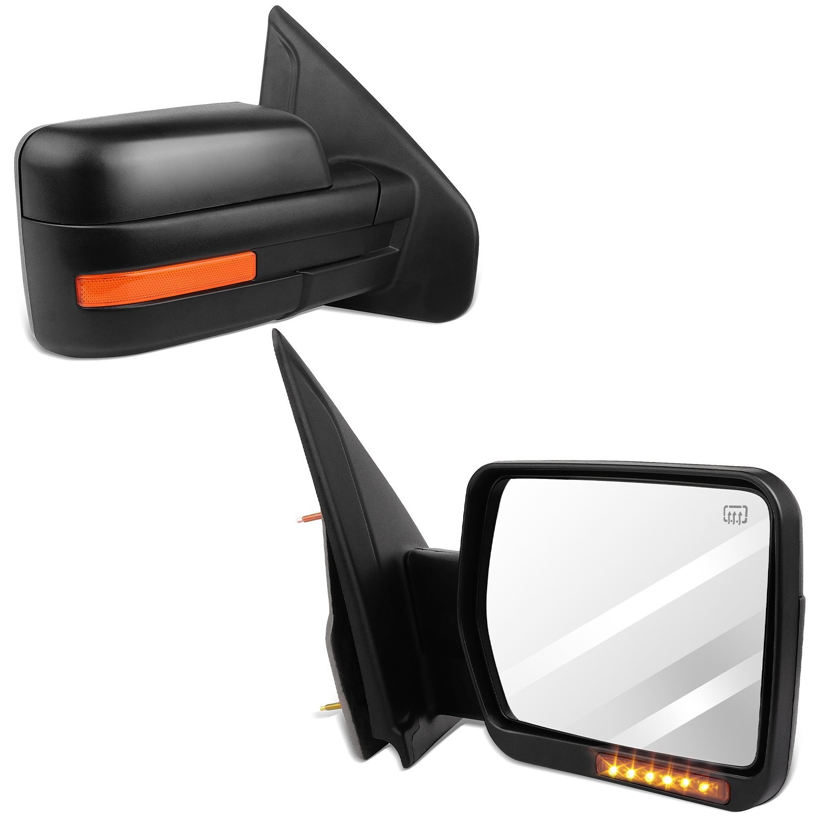 Power Heated LED Signal Puddle View Mirror Passenger Side For 2007-14 Ford F150