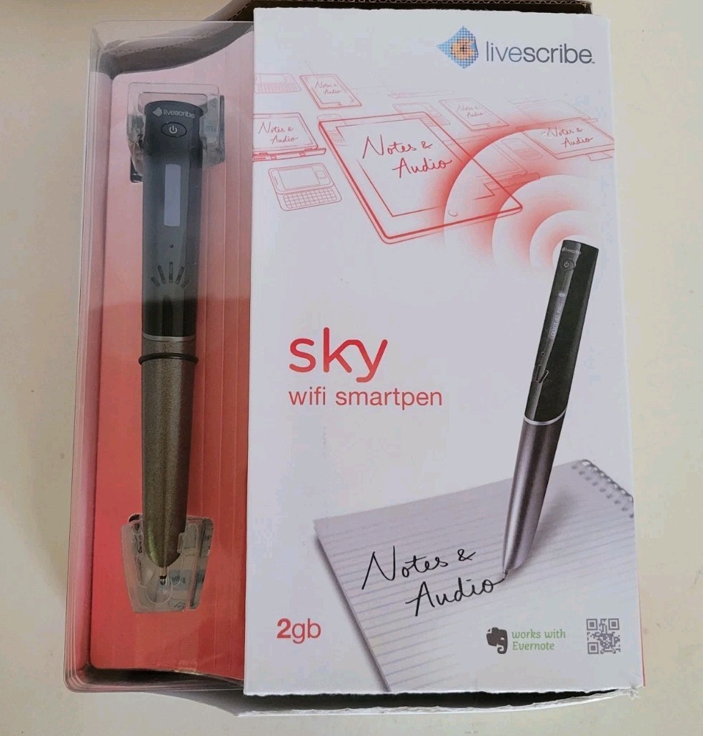 Livescribe Sky Wi-Fi Smartpen Notes Audio 2gb NIB