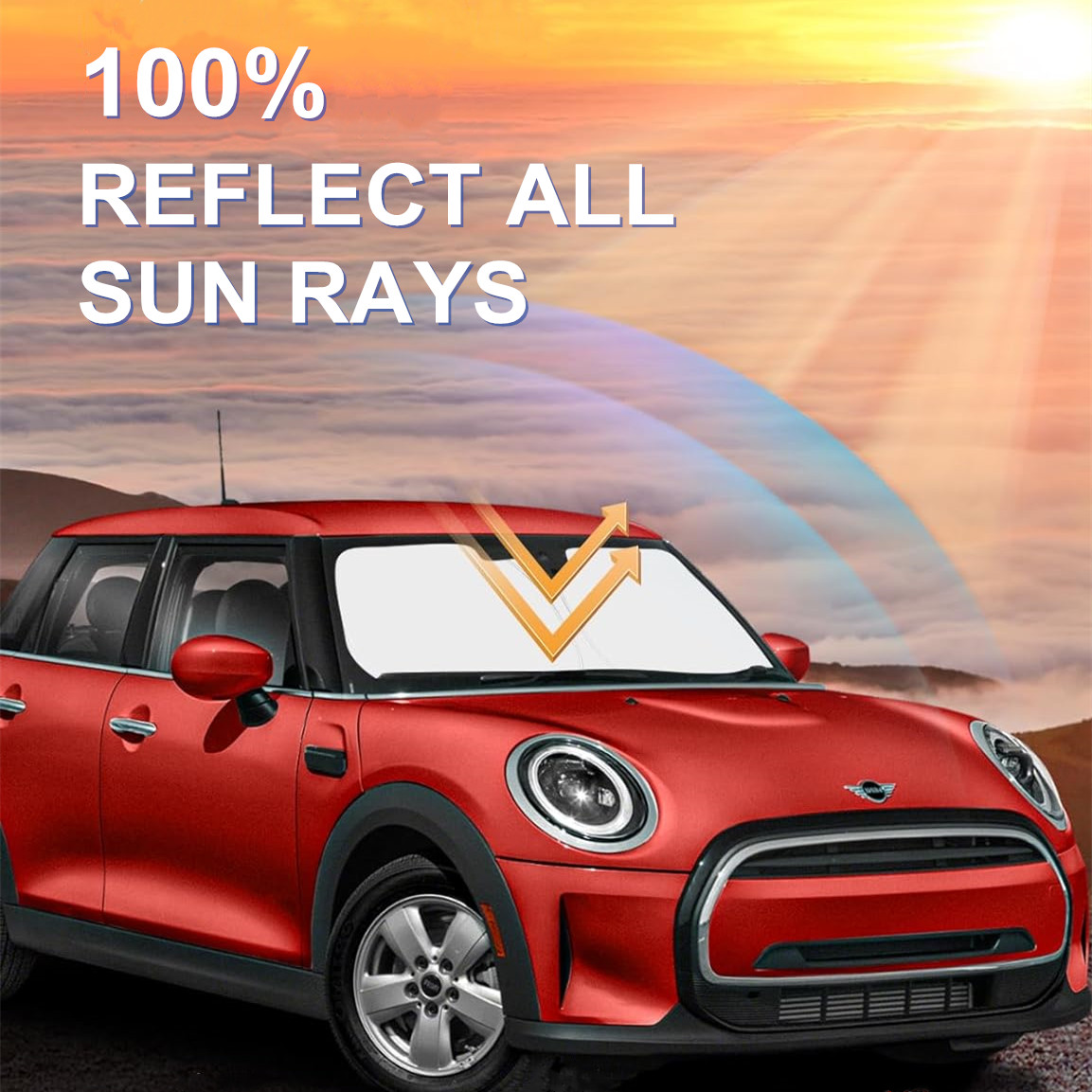 For 2015-2023 Mini Cooper S Hardtop Windshield Sun Shade UV Block Window Cover