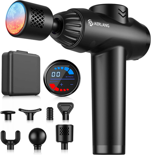 AERLANG Massage Gun with Heat and Cold,Deep Tissue Gun, Back and...