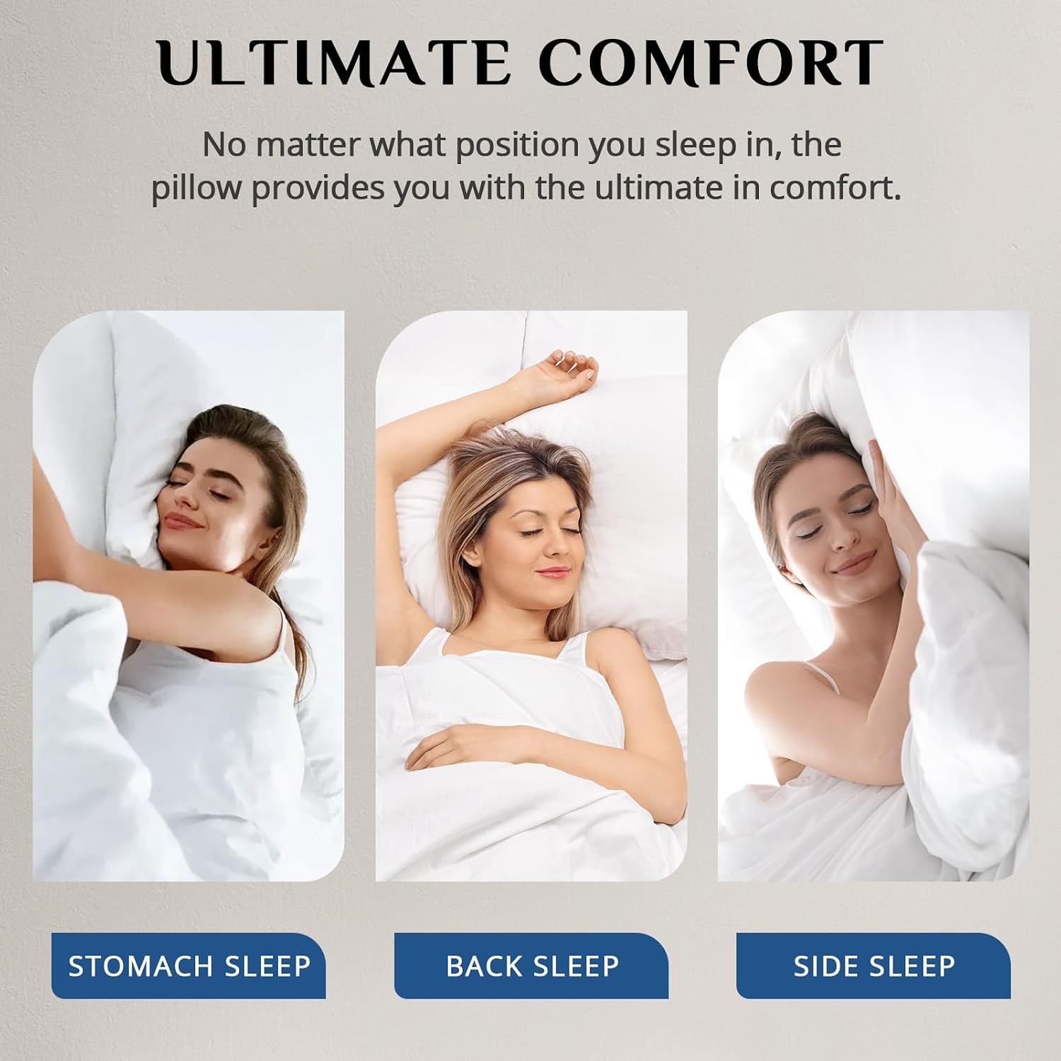 Firm Pillows Queen Size Set of 2, Supportive Bed Pillows
