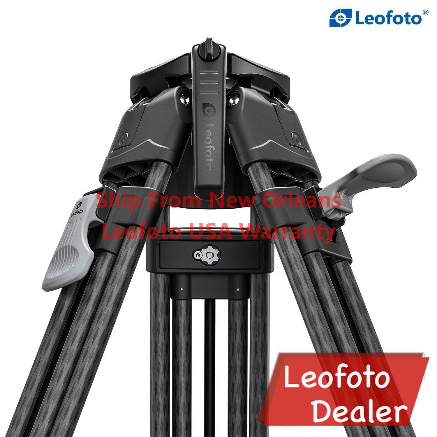 Leofoto LVF-163C Dual Stage Video Tripod with 75mm Bowl USA Stock