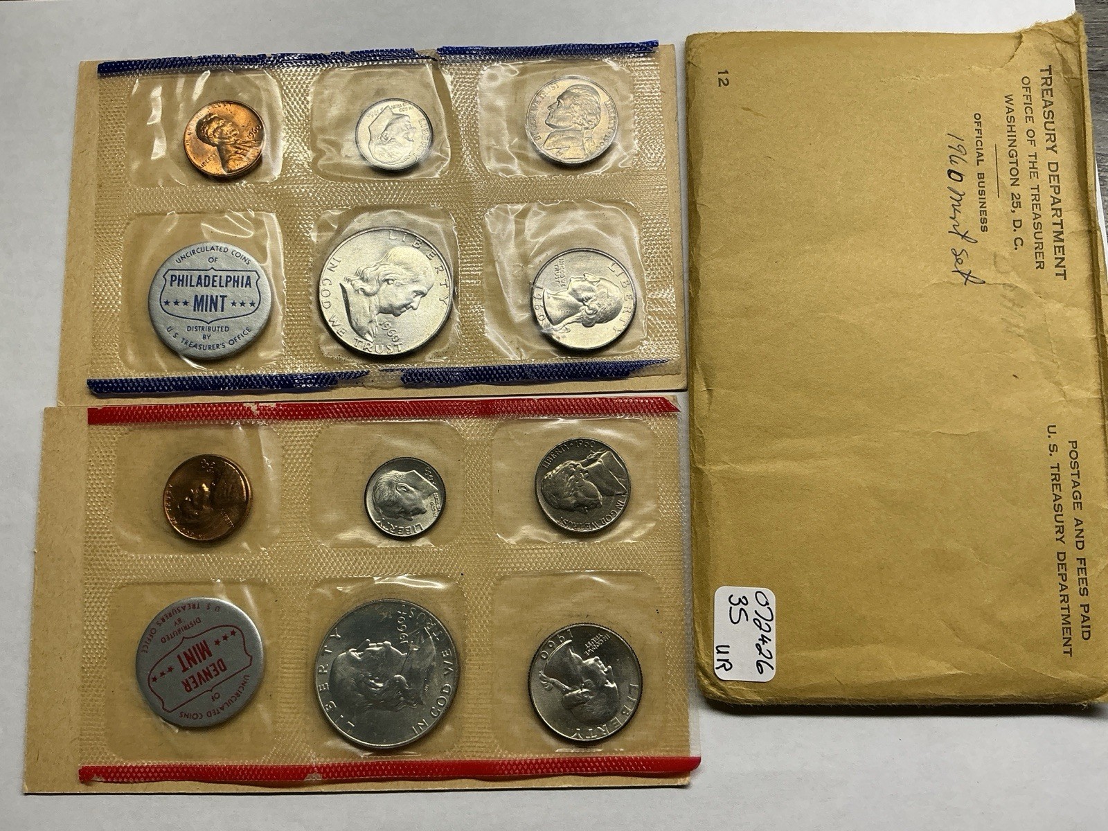 1960 PD Uncirculated 90% Silver US Mint Set with 10 Coins 072426 35ur