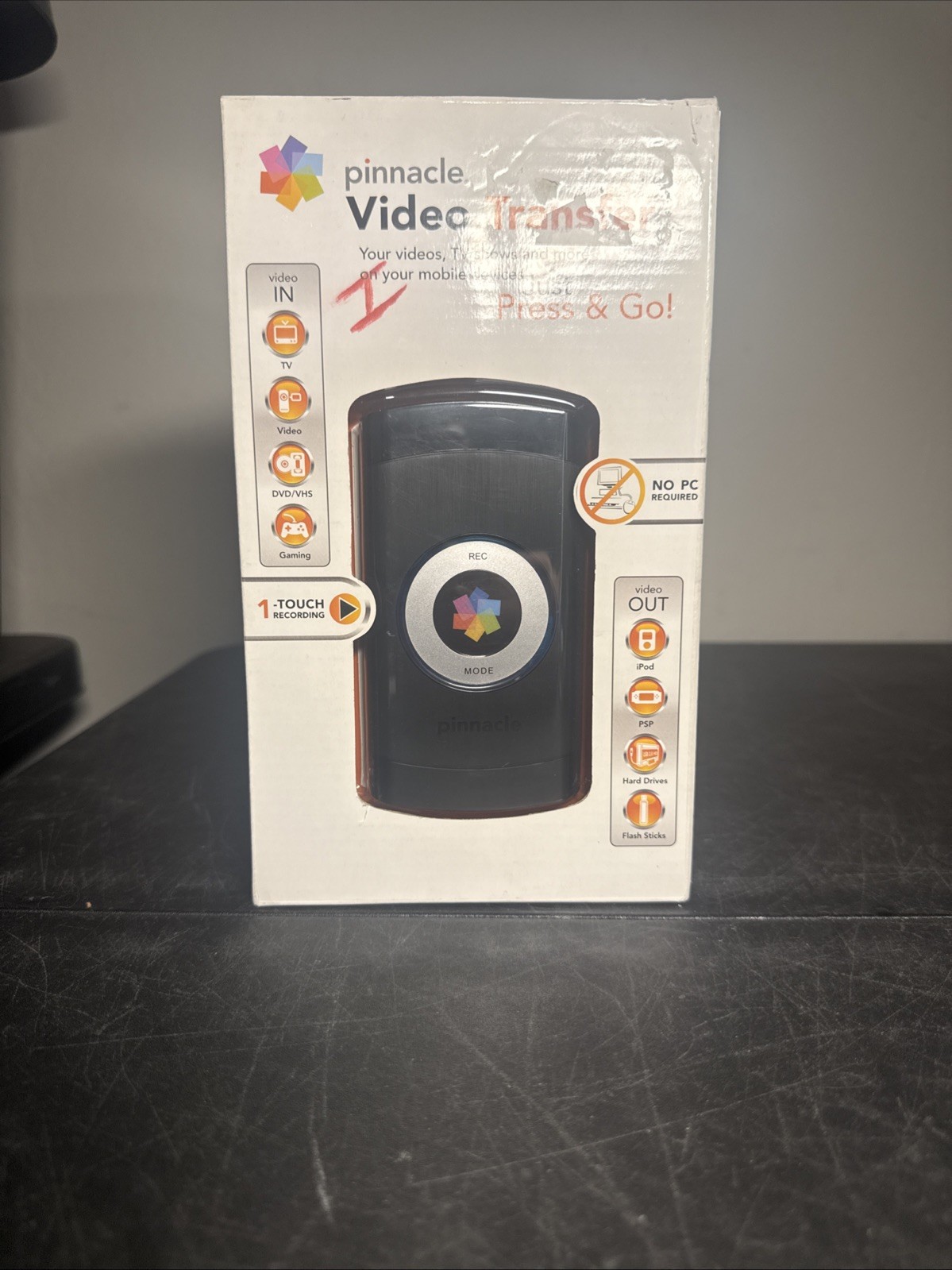 Pinnacle Video Transfer Just Press & Go (No PC Required) Sealed