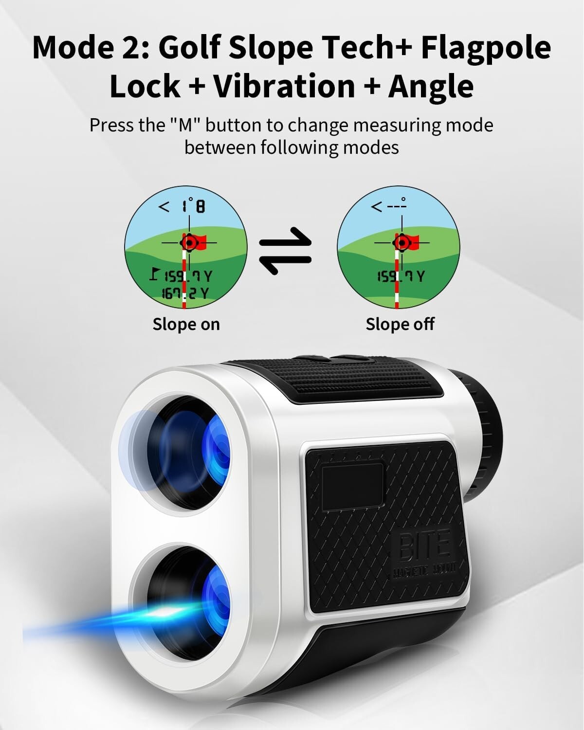 Golf Rangefinder with Slope,Flag Pole Locking Vibration,1200 Yards Range
