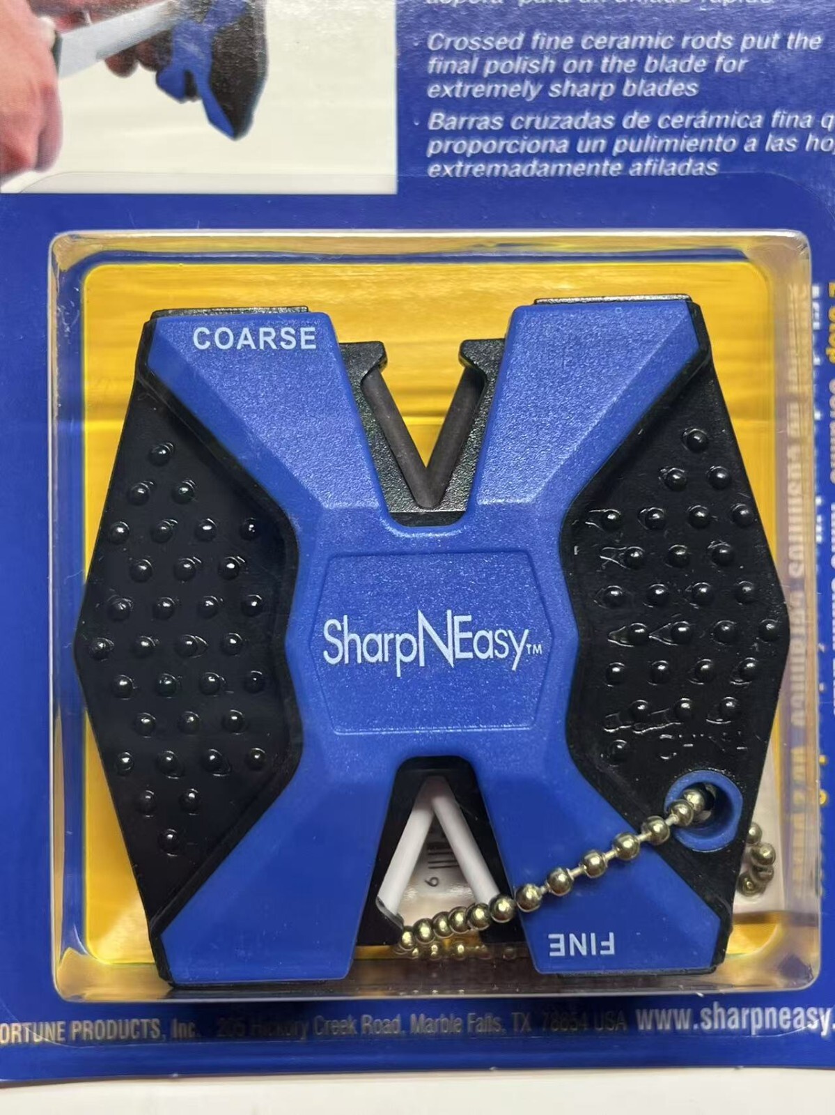 1 Pc AccuSharp Sharp-N-Easy Blue / Black 2-Step Knife Sharpener.