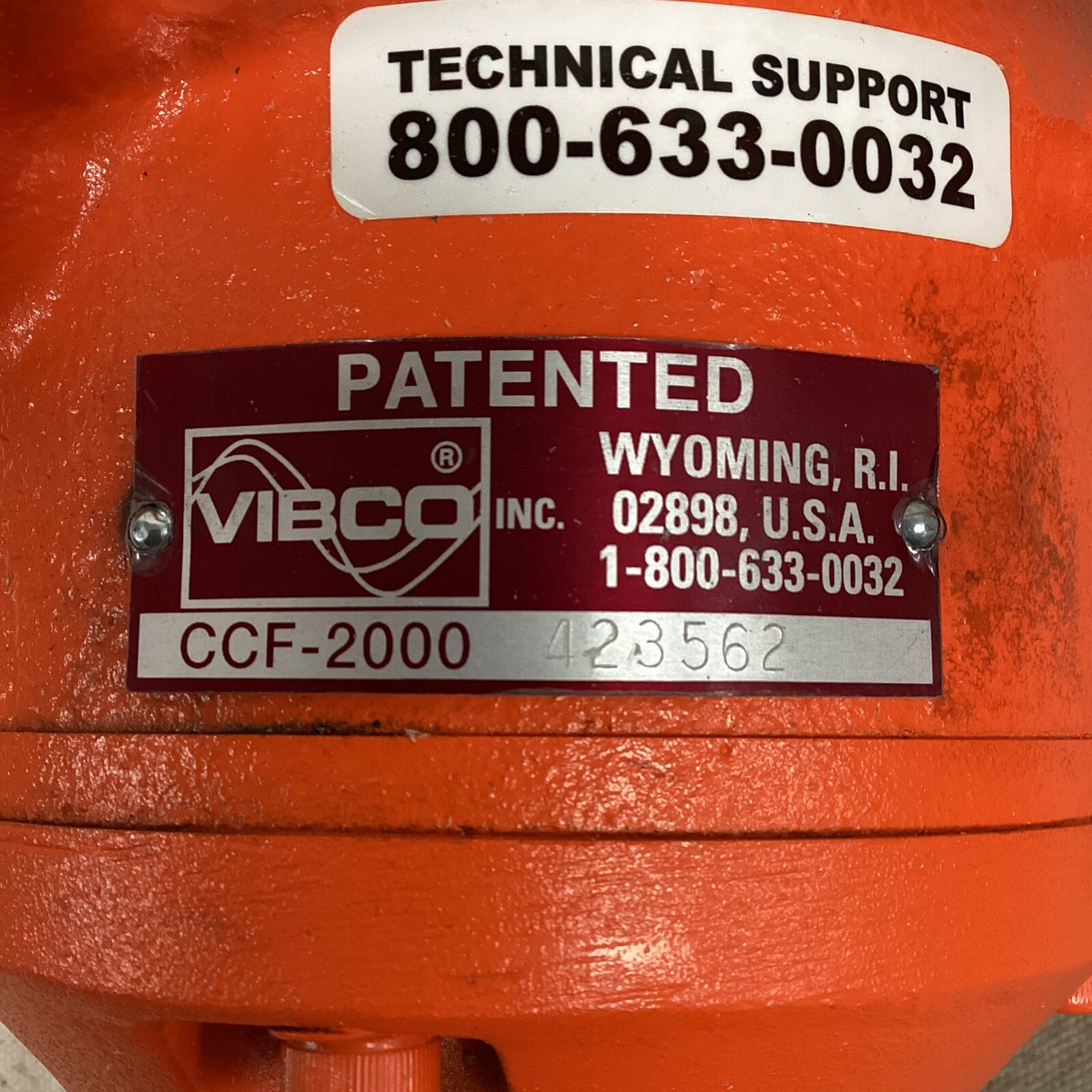 VIBCO CCF-2000 Pneumatic Vibrator 2000lbf 6000vpm 3/4" NPT CCF 78dBA Cast Iron