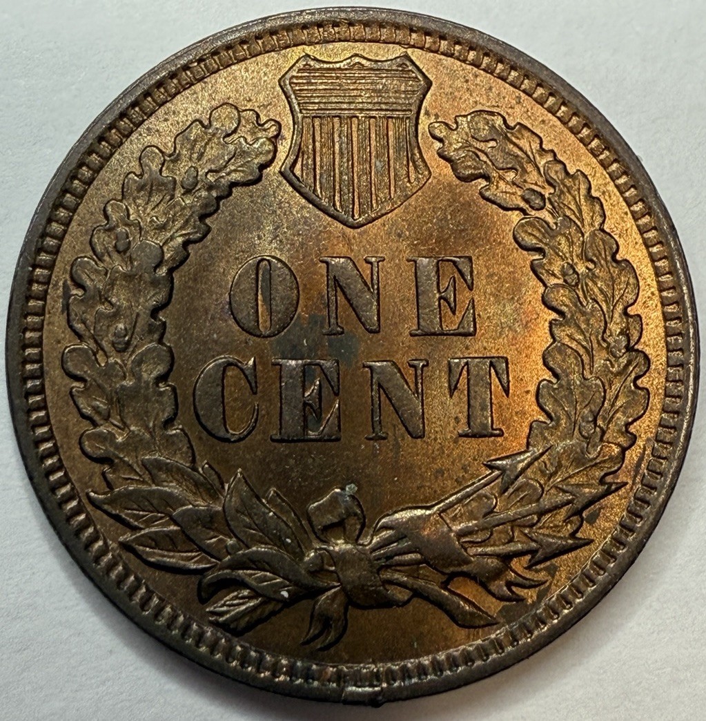 1908 Uncirculated Red/Brown Indian Head Cent Exact Coin Imaged #IND1018