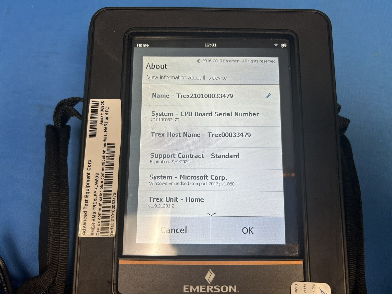 Emerson TREXLFPKLWS3S AMS Trex Device Communicator plus Communication Module