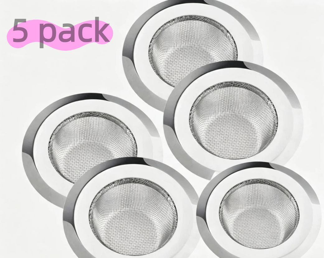 5pcs stainless steel kitchen sink strainer baskets with ultra-fine mesh filters