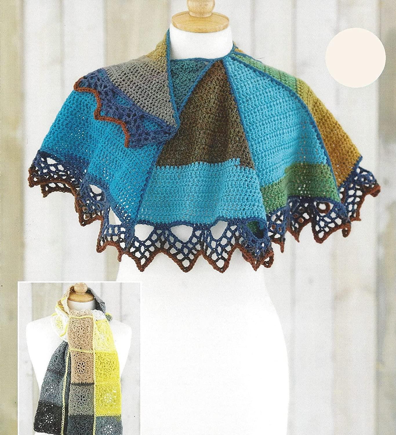 Sirdar Crochet Pattern - COLOURWHEEL DK, Wrap and Scarf 8082