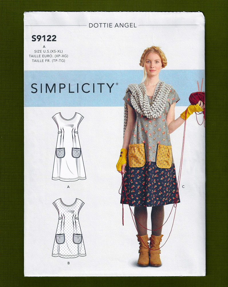 EASY Pullover Dress & Tunic with Pockets Sewing Pattern (XS-XL) Simplicity 9122