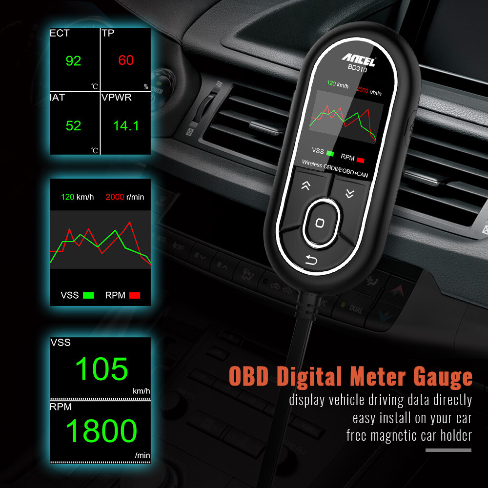 ANCEL BD310 Digital Meter OBD2 Code Reader Diagnostic Scan for Android iPhone