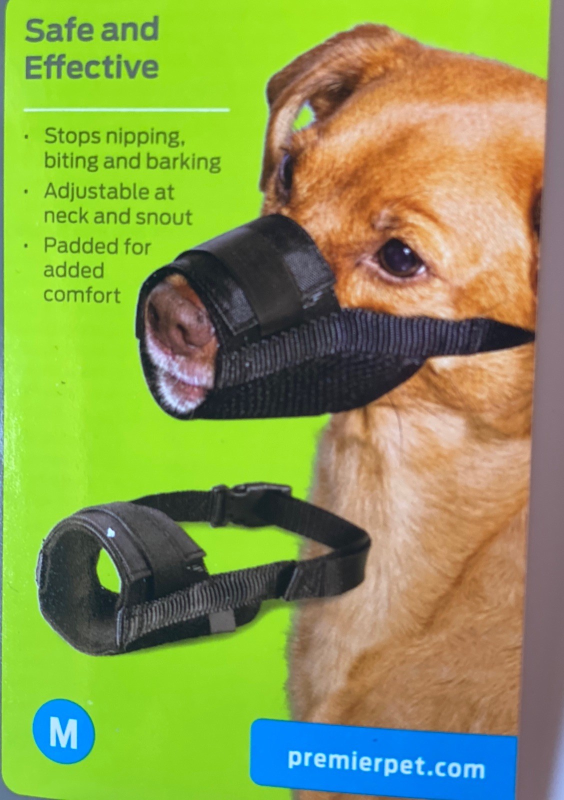 Premier Pet Dog Muzzle for Medium Dogs-Allows Panting-Adjustable