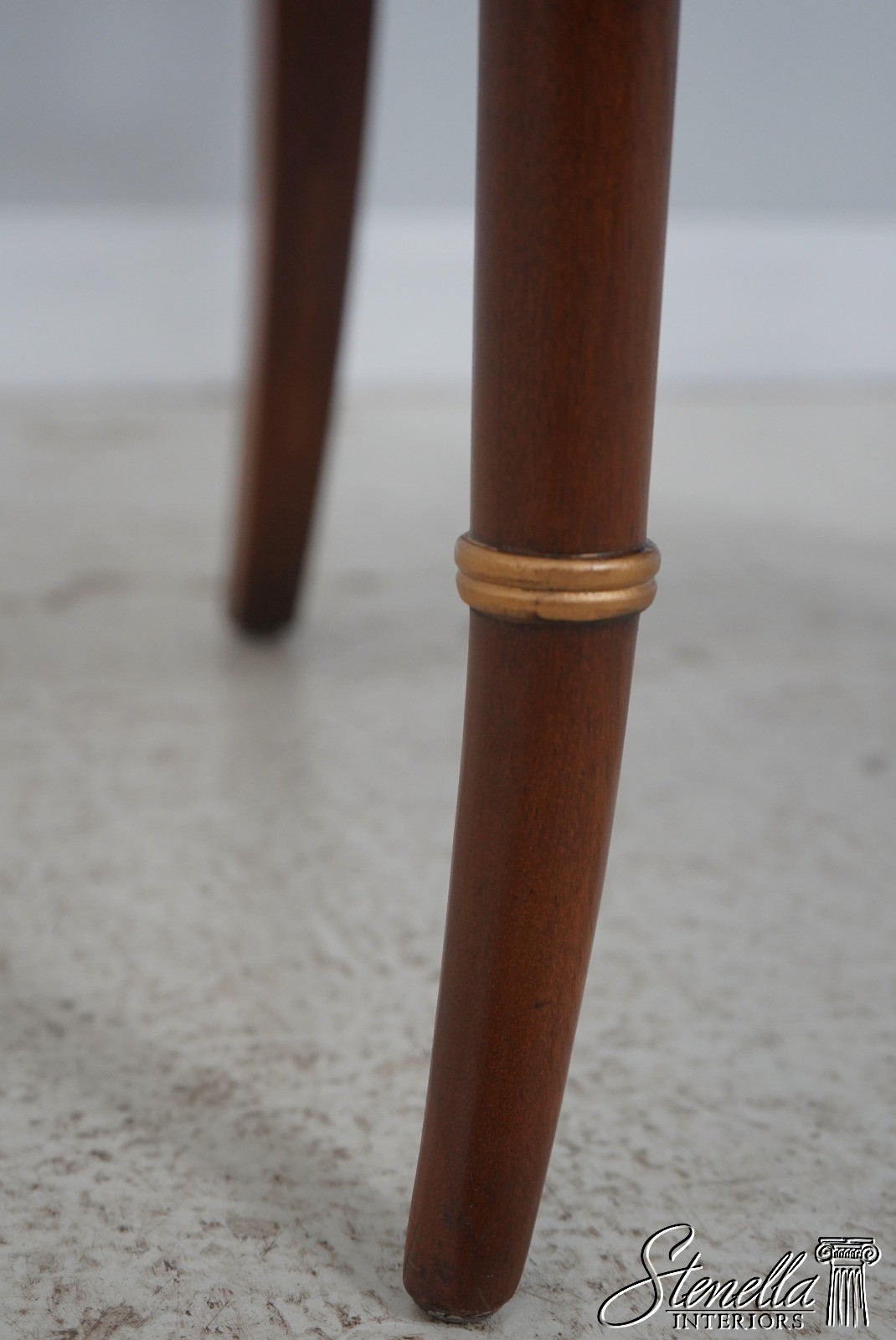 71774: Pair HICKORY CHAIR Regency Style Mahogany Armchairs