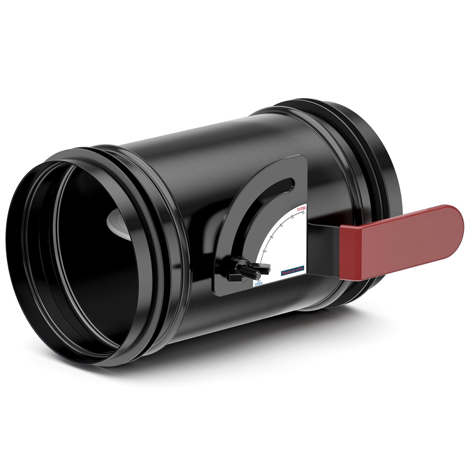 Hon&Guan HVAC Duct Manual Volume Backdraft Damper 4 Inch 4 Inch, Black