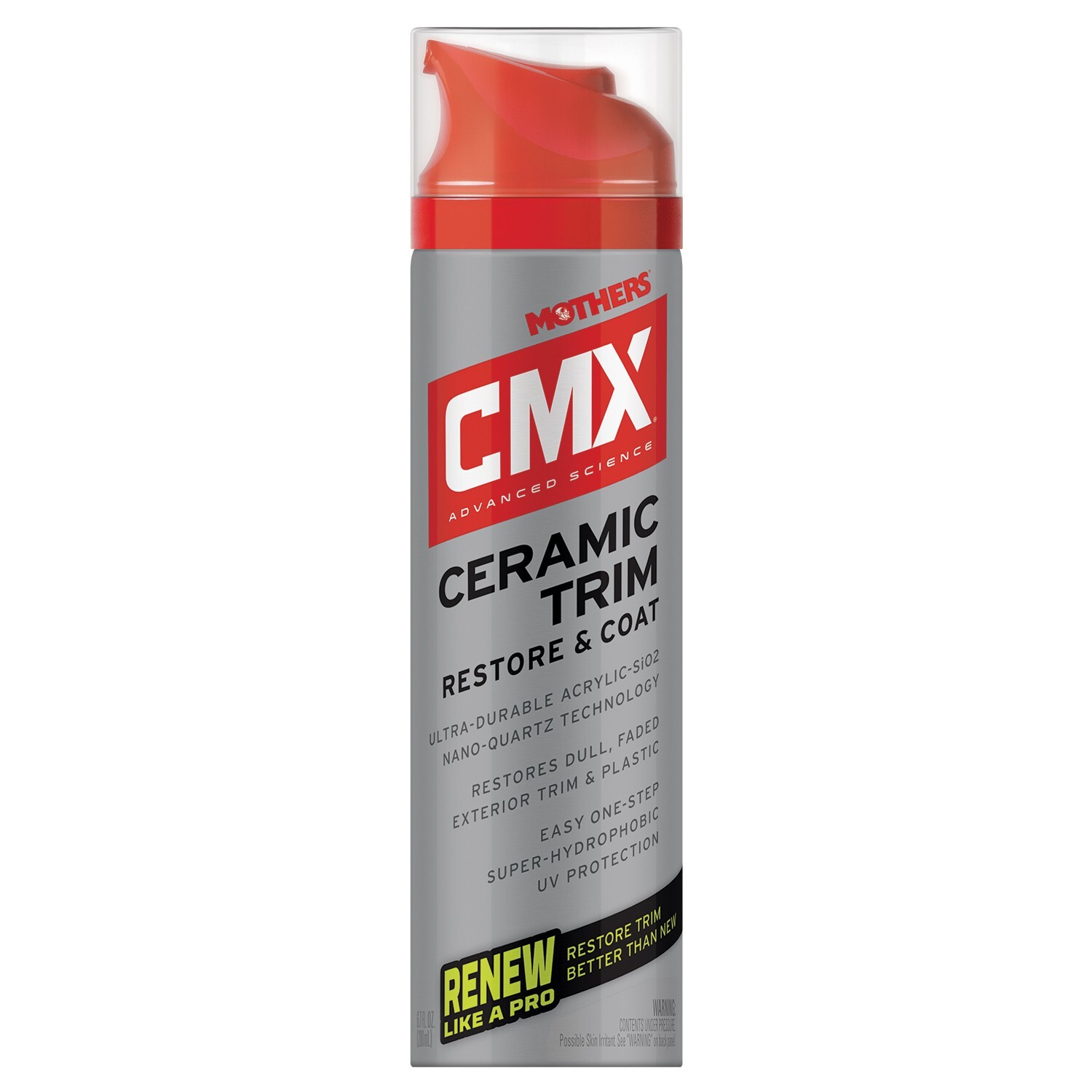 MOTHERS 01300 CMX Ceramic Trim Restore & Coat - Heat Resistant Protection  6.7oz