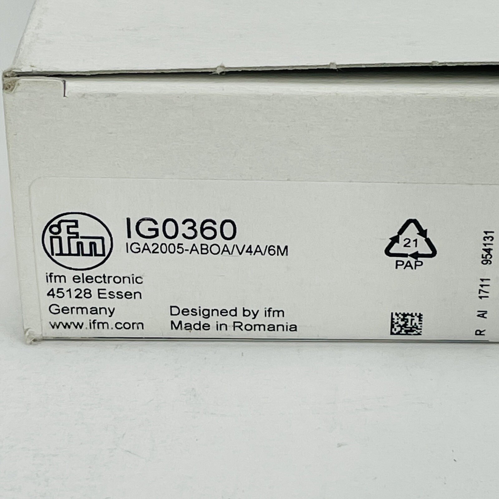 IFM Efector IG0360 Inductive Proximity Sensor ~NEW~