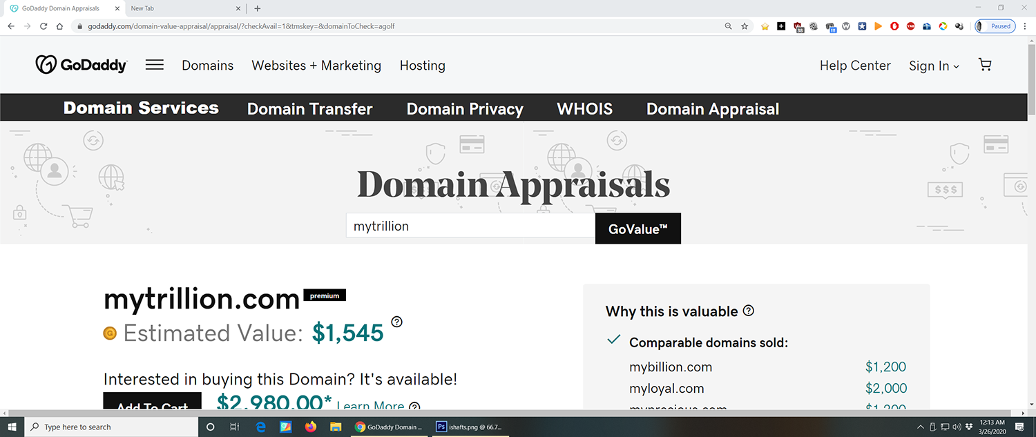 mytrillion.com PREMIUM DOMAIN NAME