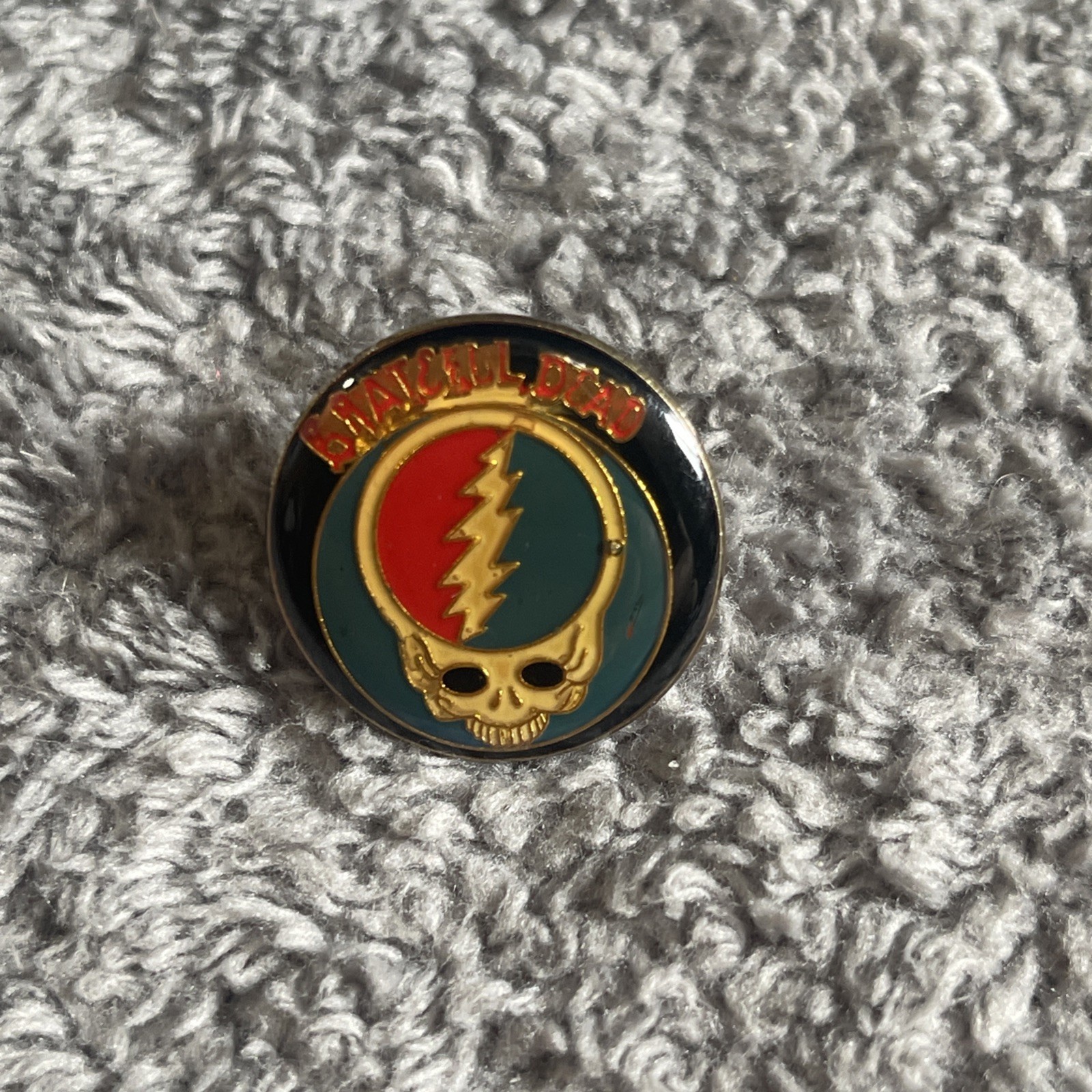 Grateful Dead Pin Vintage Steal Your Face GD Pinback Badge Late 1970's - 1980's
