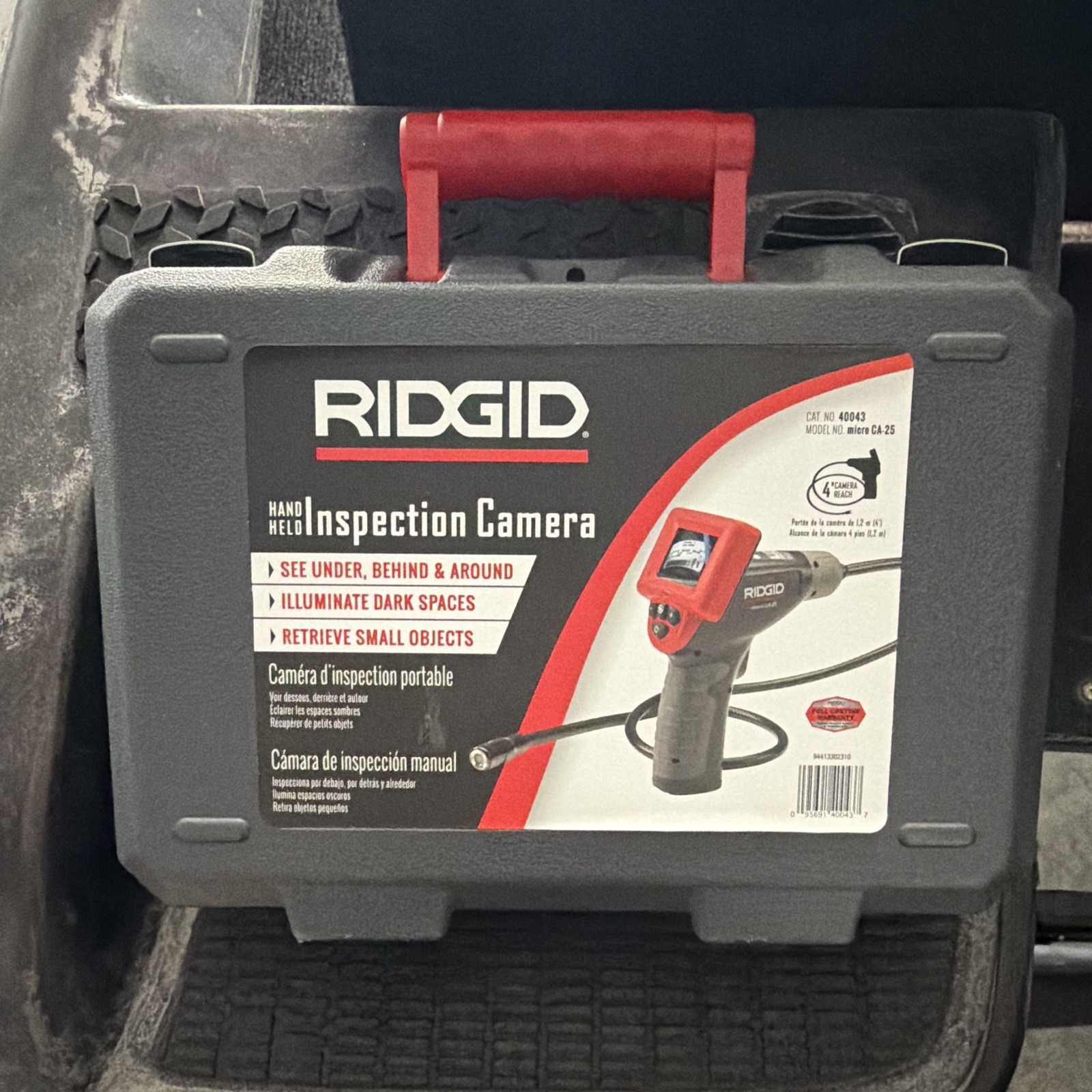 RIDGID micro CA-25 Digital Inspection Camera Kit, LCD, LED Lights, Case