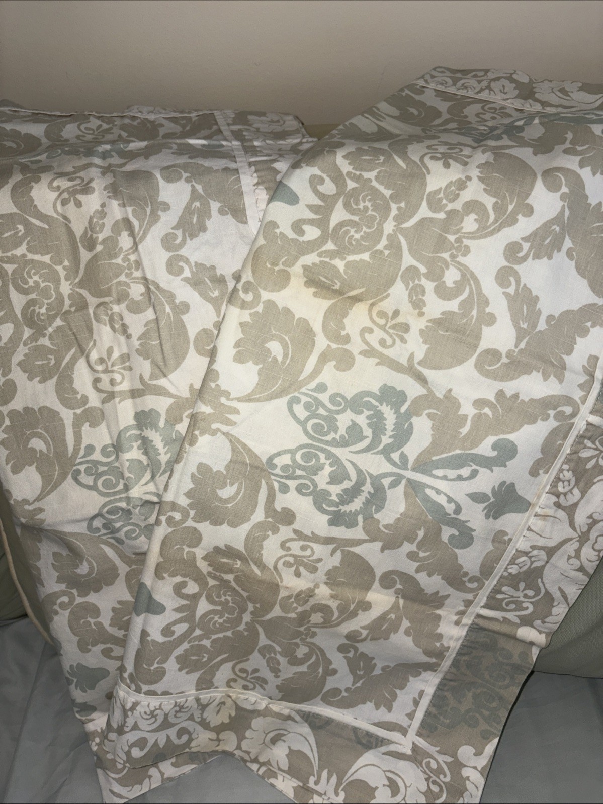 Simply Shabby Chic Sage Beige/Sage Green Floral Standard Pillow Shams