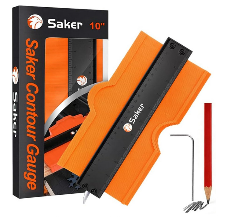 Saker Contour Gauge Tool for Woodworking & DIY Profile Gauge with Lock