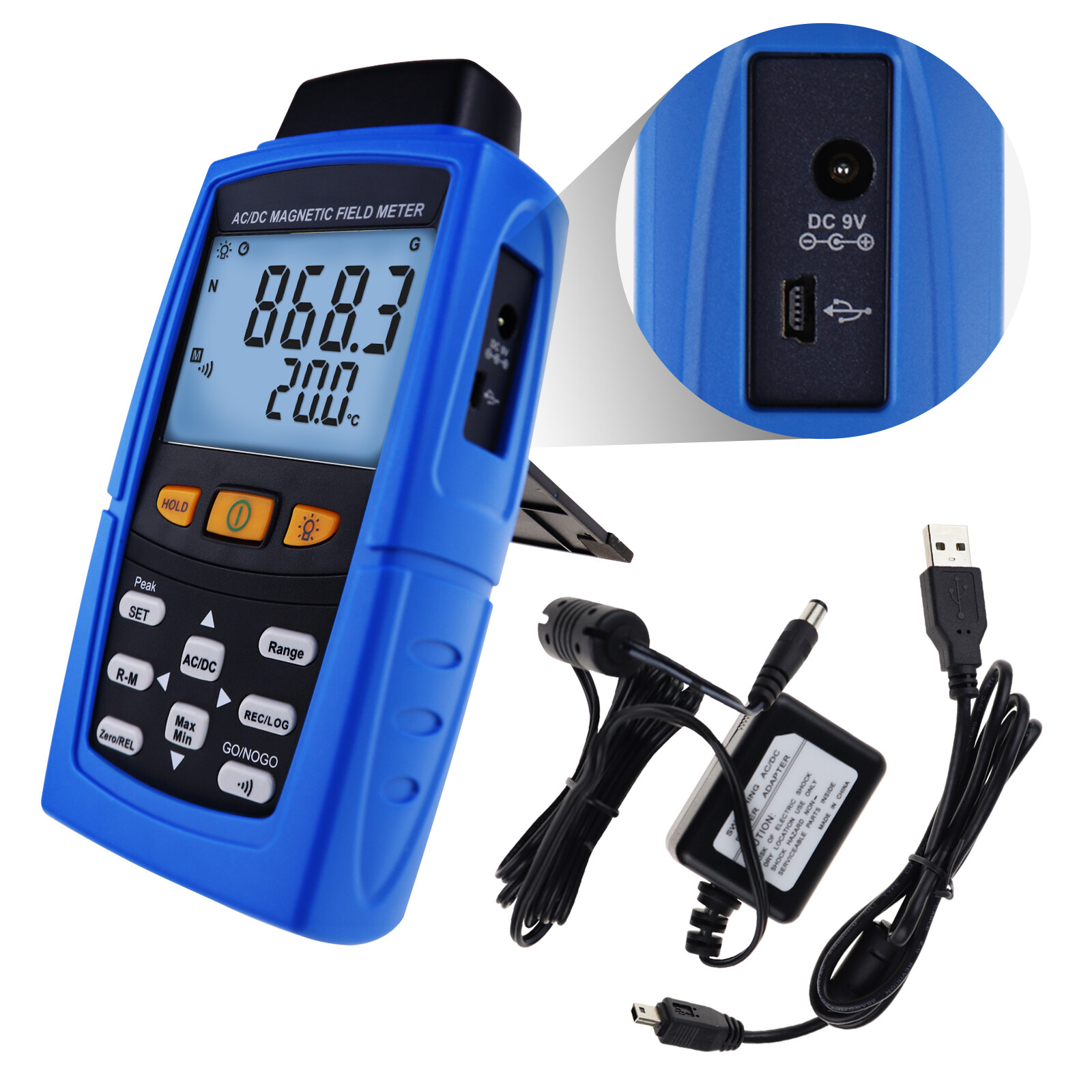 TM-197 Gauss Meter High Precision Magnetic Field Tester for Magnet Measurement