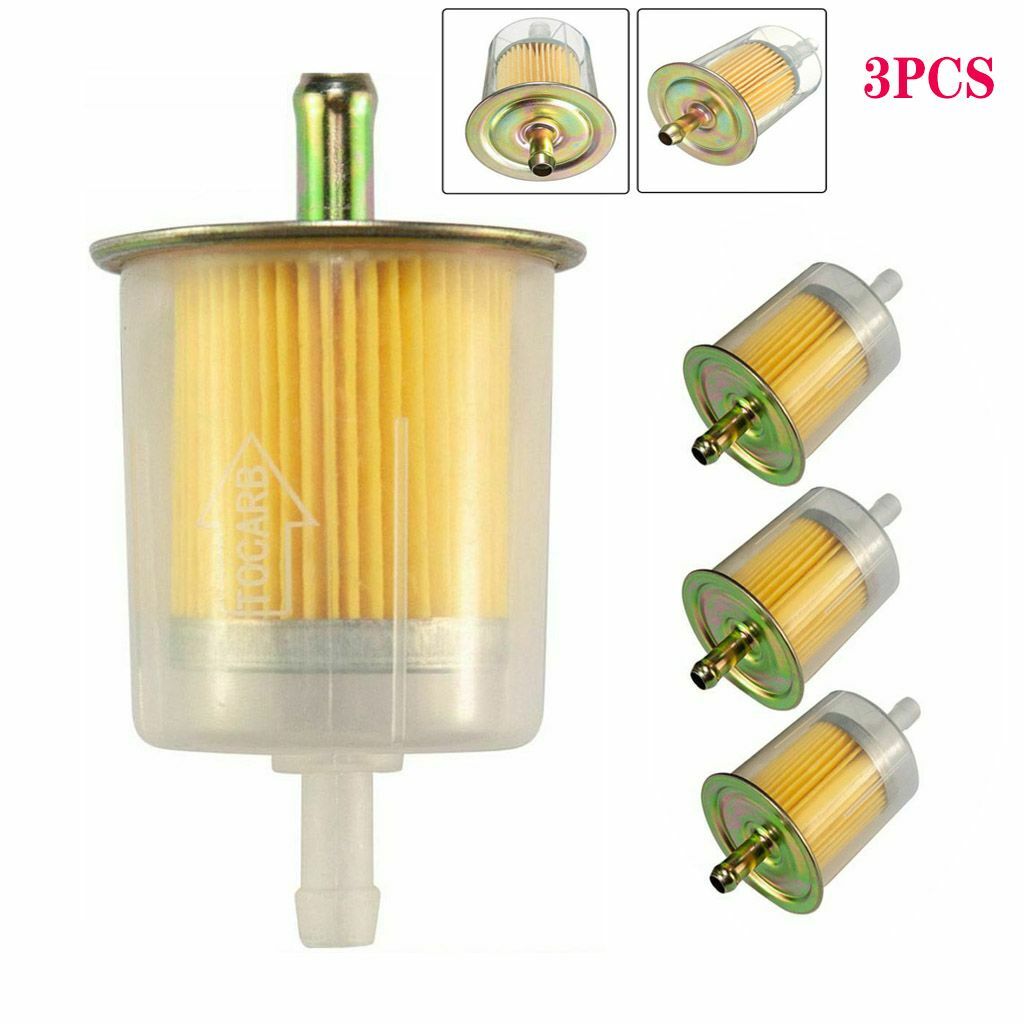 3X 5/16" FUEL FILTER INDUSTRIAL HIGH PERFORMANCE UNIVERSAL INLINE GAS FUEL LINE