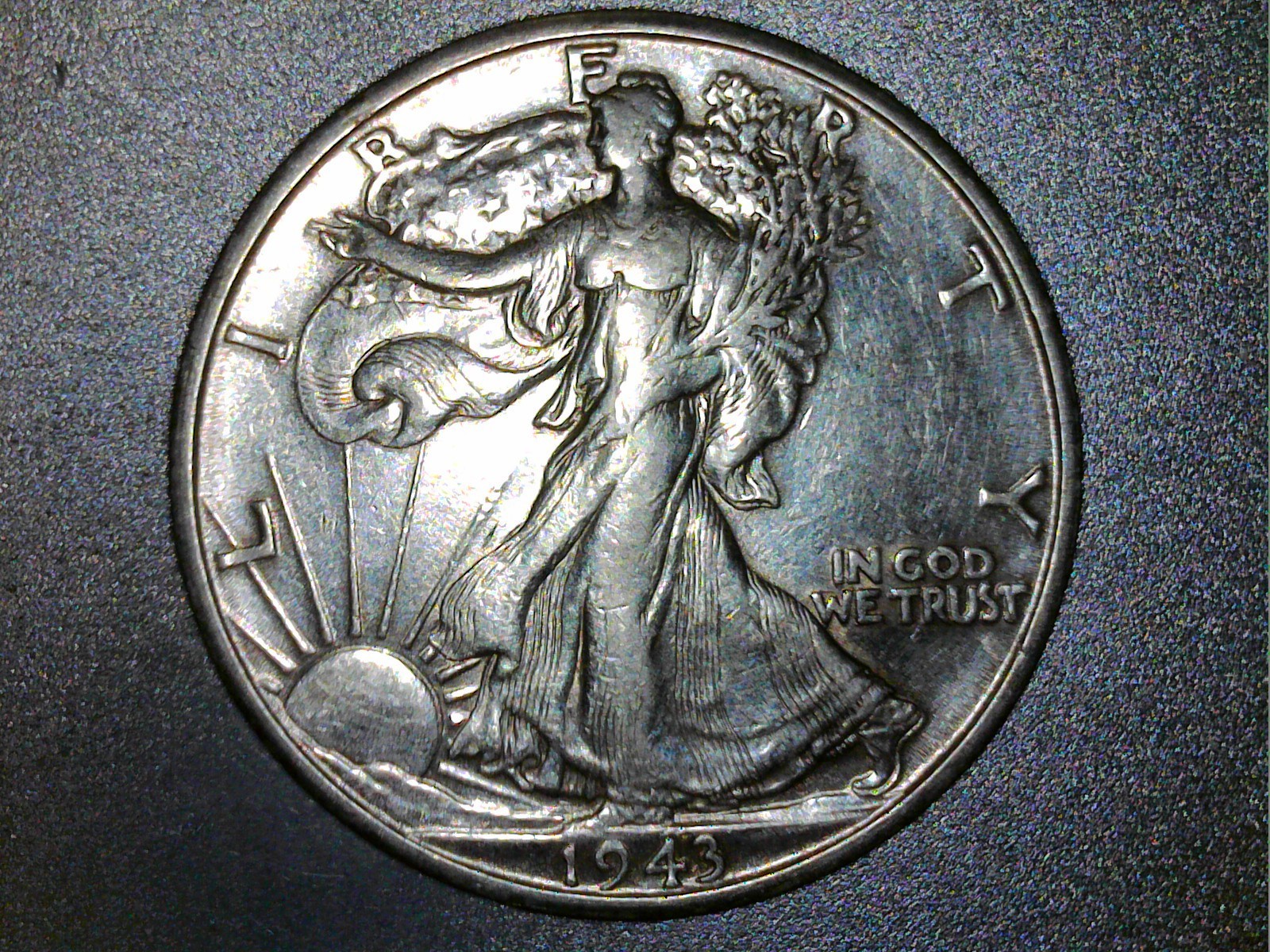 1943-S WALKING LIBERTY Half Dollar 90% Silver Coin