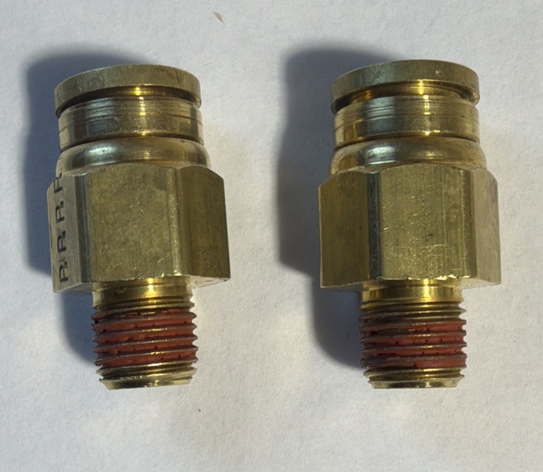 Brass Fittings PUSH TO CONNECT MALE CONNECTOR 1/2" X 3/8 "NPT MADE IN USA- 2pcs