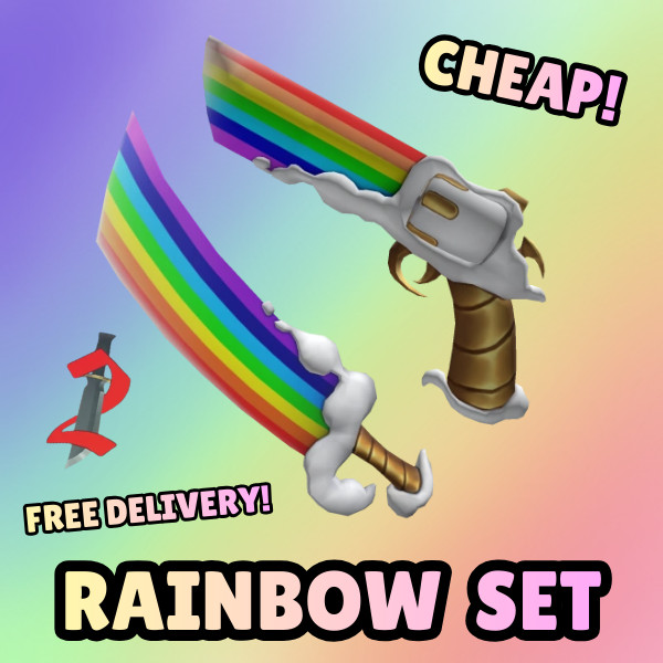 🌈 MM2 RAINBOW SET (CHOOSE) | RAINBOW GUN & KNIFE | CHEAP | MURDER MYSTERY 2 🌈