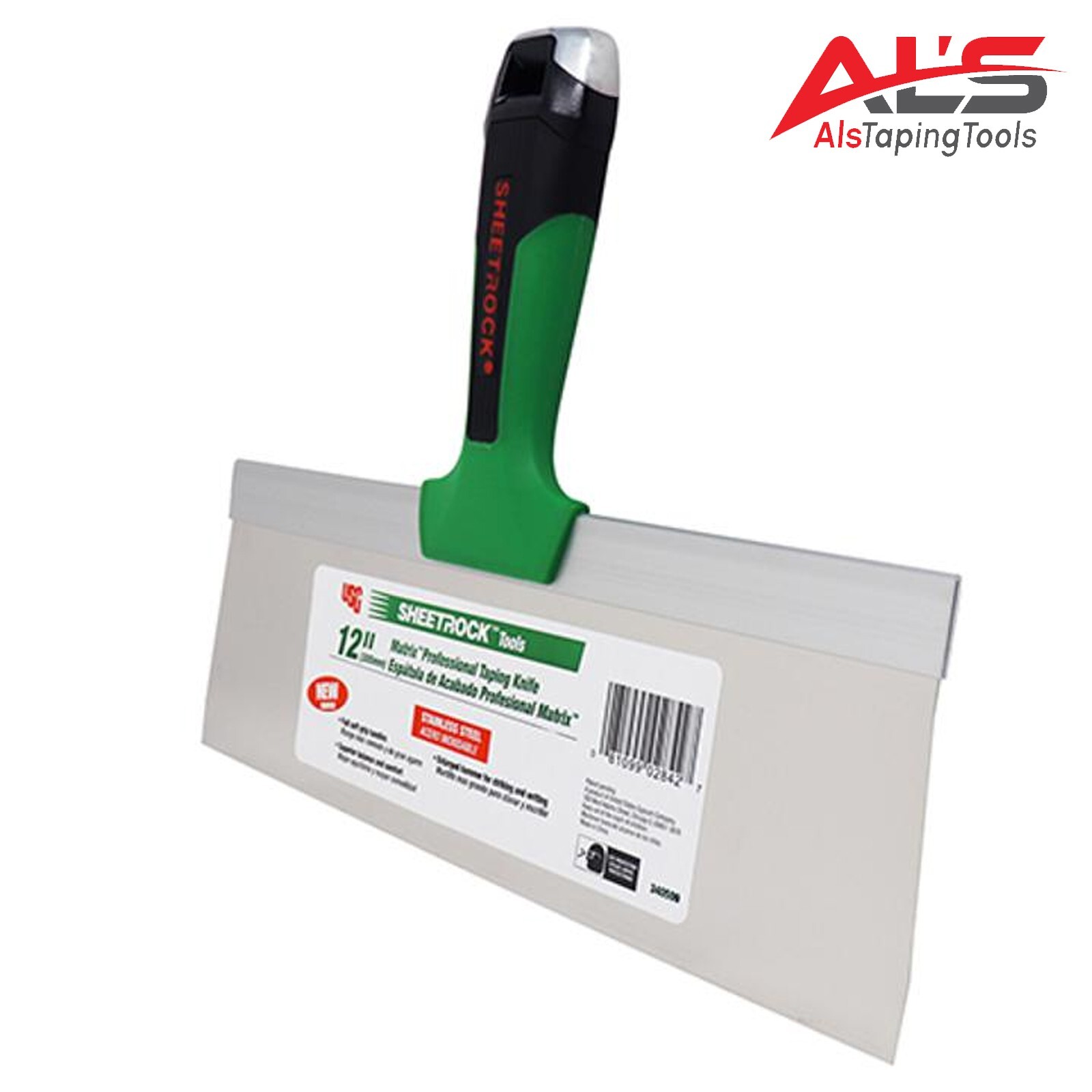 USG Sheetrock MATRIX 12" Stainless Steel Drywall Taping Knife - PRO QUALITY!