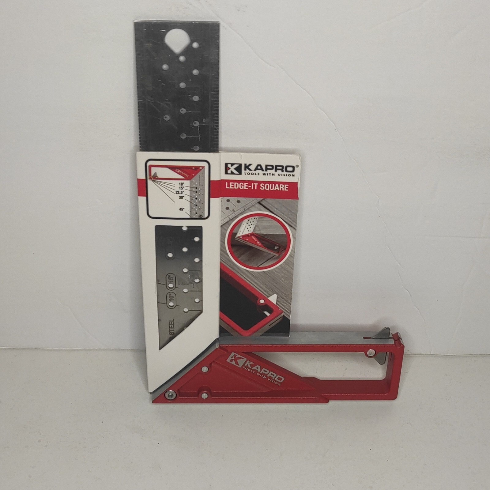 KAPRO LEDGE-IT Square - 8" Measuring Tools White Red Painting Construction