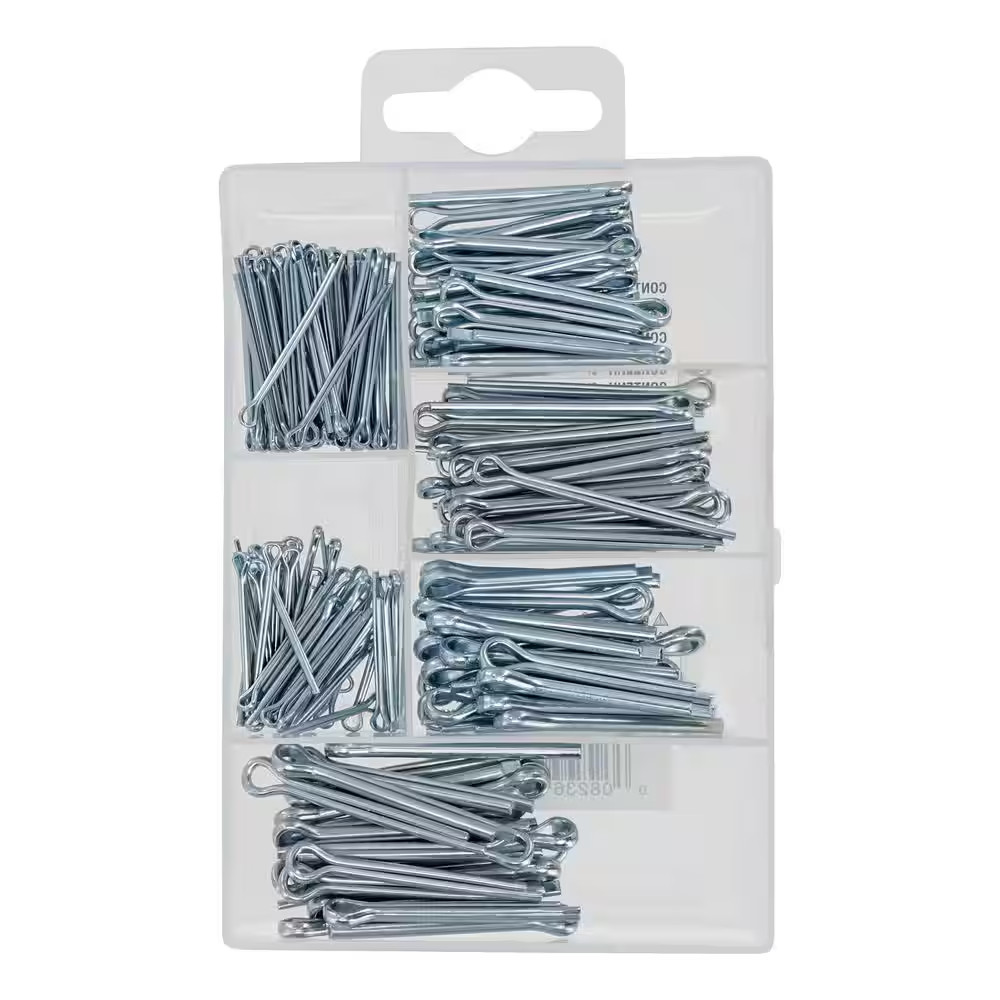 Zinc Cotter Pin Assorted Kit (180-Pack)