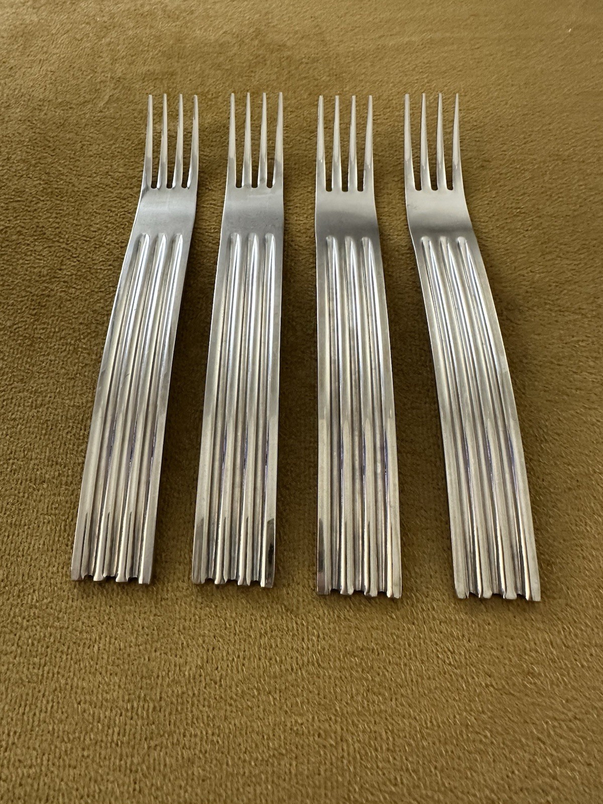 (4) Forks  Habitat Vintage 18/8 Japan stainless steel RIDGES — Avant Garde MCM