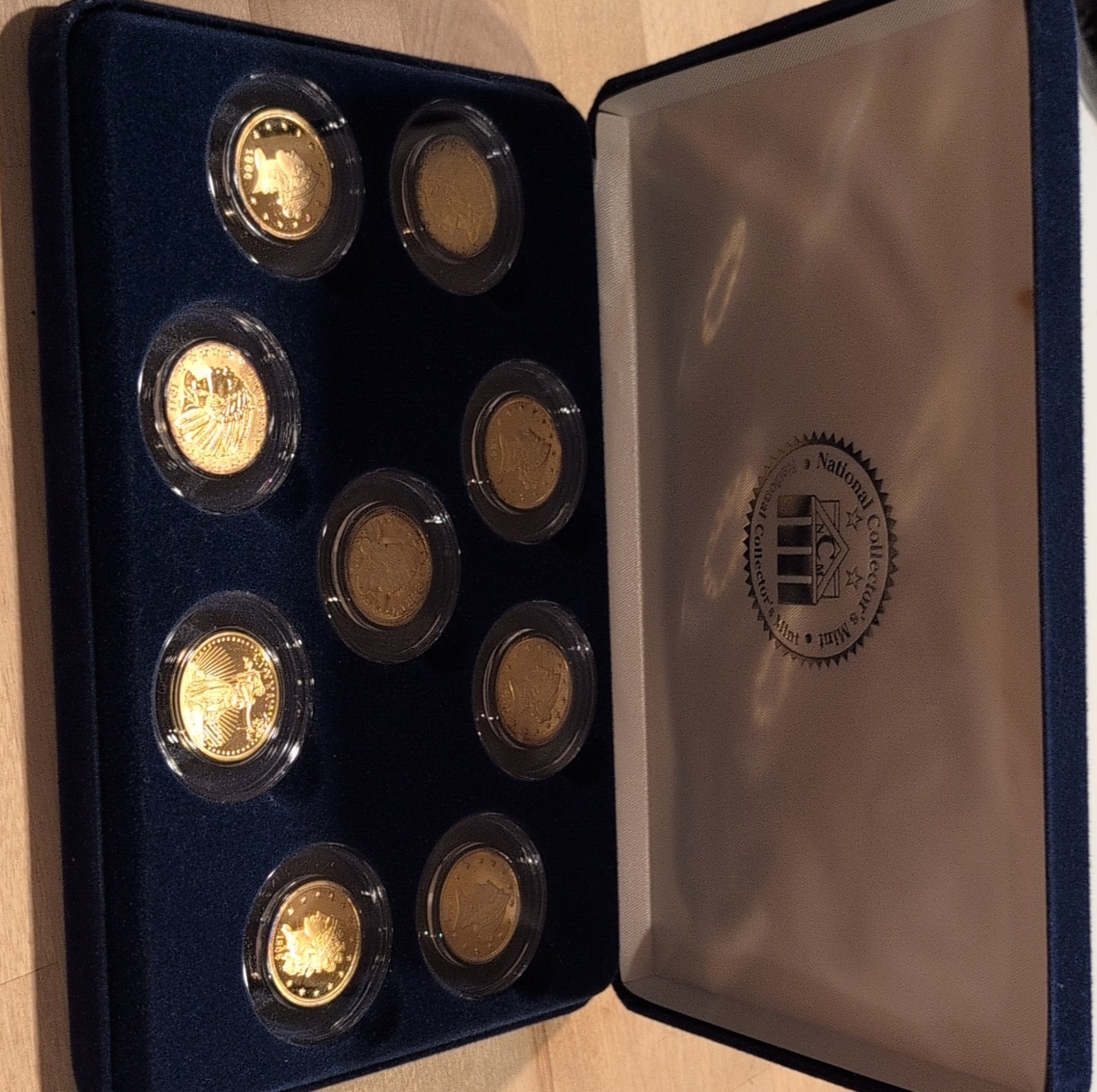 National Collector's Mint Fantasy Gold Coin Set 10 Mil 24KT Gold Certificate