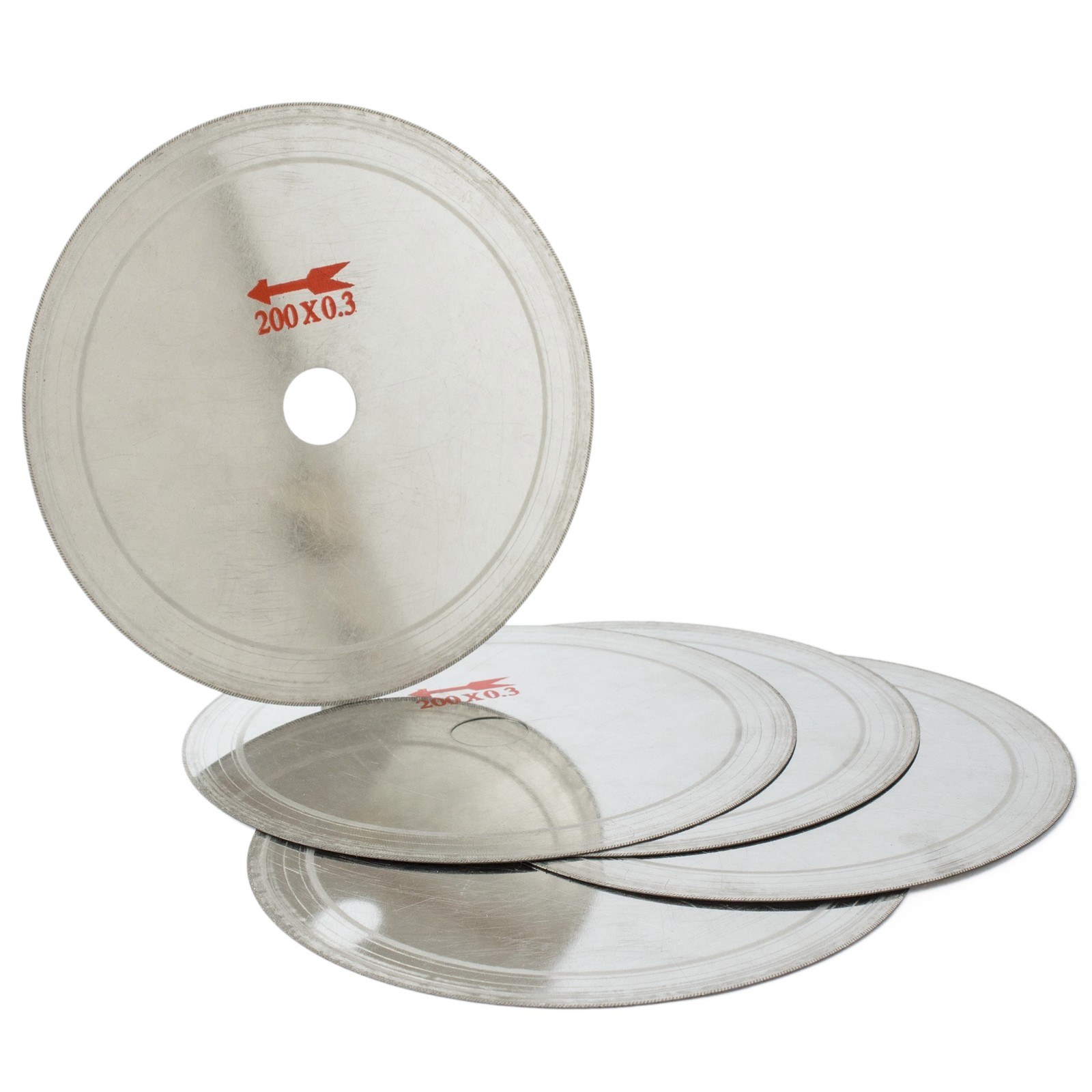 5Pcs 8" inch 200mm Ultra-thin Diamond Lapidary Saws Blade Cutting Disc Rim .022"