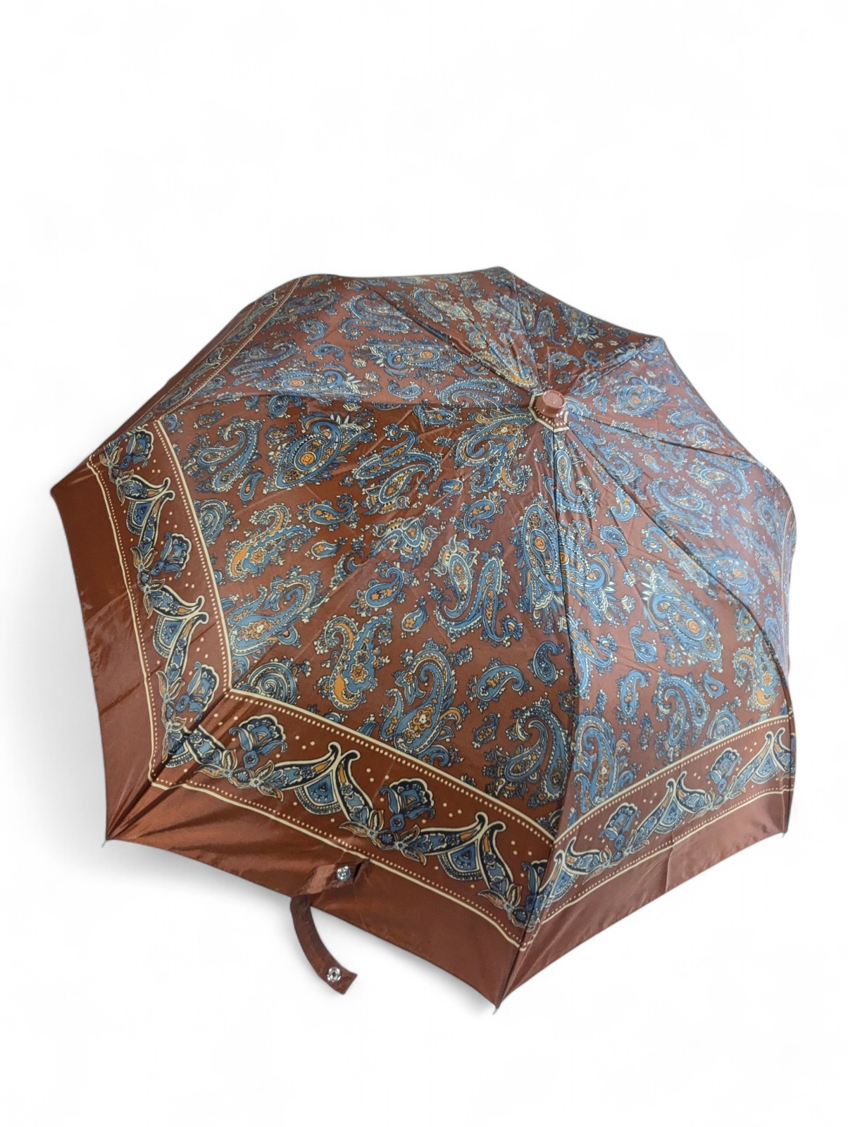 Vintage Paisly Folding Umbrella with Matching Totel/Case