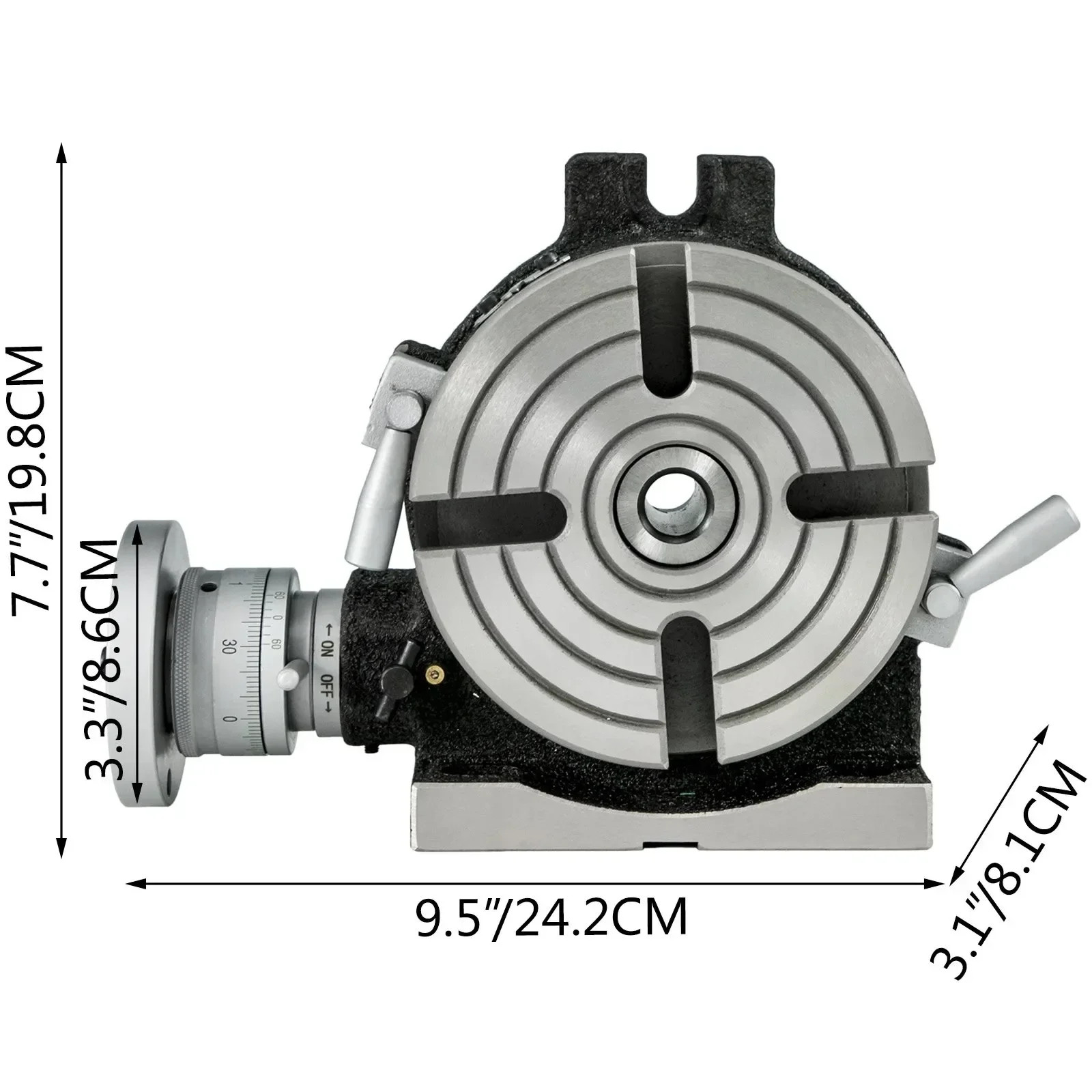 Rotary Table 4slot Horizontal Vertical Dividing Plate Milling Machine Adjustable