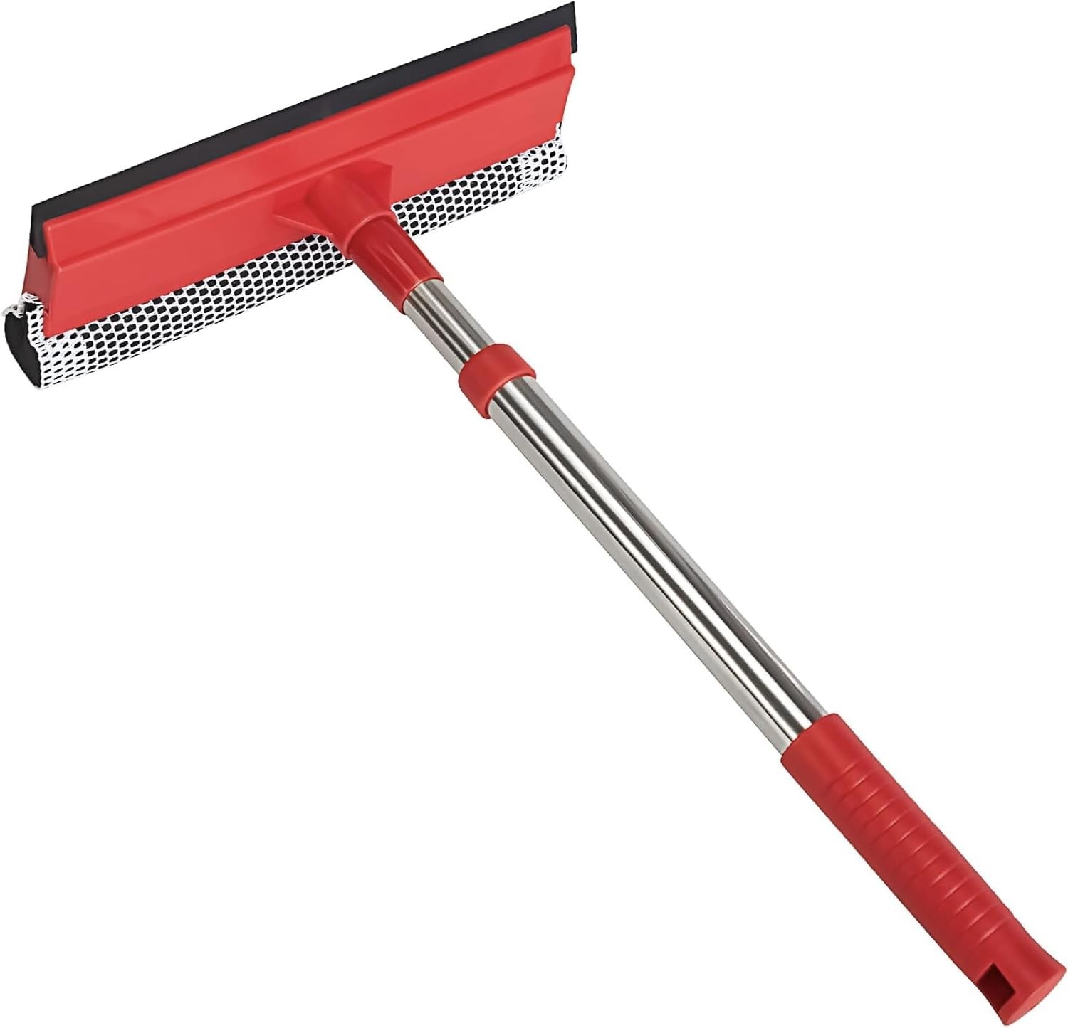 Professional Standard Window Squeegee,2-in-1 Cleaner 55 inches, Red