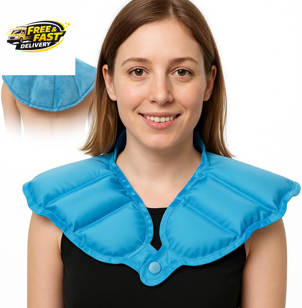 Neck and Shoulder Ice Pack for Pain Relief, Extra-Large Reusable Hot & Cold Gel